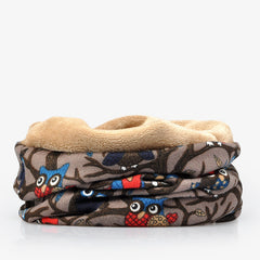 Fashion Men's And Women's Fashion Owl Print Riding Bib Hat Dual-use