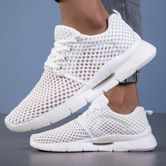 Flyknit Mesh Shoes Large-size Mens Couples Lightweight And Breathable Athletic Shoes