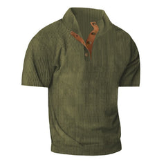 Men's Outdoor Casual Stand Collar Short-Sleeve Corduroy