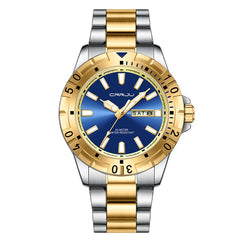 Mens Large-Dial Waterproof Dual-Date Business Watch