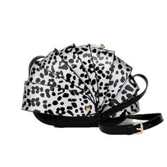 Leopard-print Patent Leather Womens Shoulder Bag