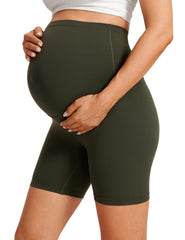 Maternity Capri Yoga Pants High-waisted Belly-supporting Seamless