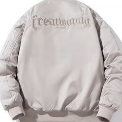 Thickening Embroidery Pilot Jacket Men