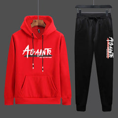 Spring Autumn Hooded Pullover Sweater Suit