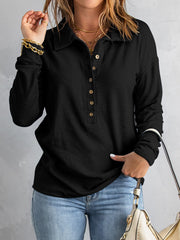 Women's Loose-Fitting Casual Long-Sleeve Top