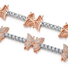 A Luxurious And Fashionable Minimalist Jewelry Bracelet Featuring Top-quality Moissanite, Made Of S925 Silver Electroplated With Platinum.