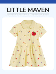 Fashion Girls POLO Short Sleeve Lapel Dress