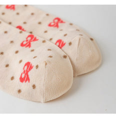 7pairs Socks Women's New Short Socks Korean Bow Low Top Boat Socks Cute Summer Thin Breathable Boat Socks
