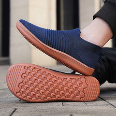Flyknit Wide-toe Slip-on Sock Shoes Lightweight Comfortable And Durable For Men