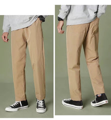 SpringAutumn All Match Stretchy Loose Cropped Suit Pants