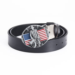 Fashion Cowhide Personality Popular Fashion Flag Belt