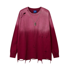 Tie-dye Gradient Long-Sleeve T-Shirt For Men