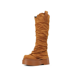 Europäische und amerikanische klobige Damenstiefel
