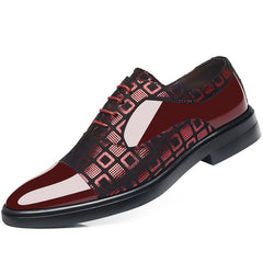 Men's Casual British-Style Korean-Style Pointed-Toe Leather Shoes