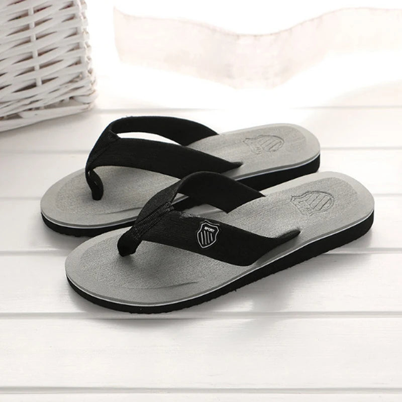Fashion Slippers for Men Flip Flops Flat Sandals Summer Non-Slip Beach Slides Men Slippers Indoor House Shoes Man Male Slipper