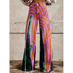 Women's Simple Pants With A Printed Pattern