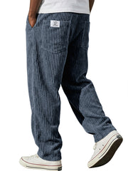 Men's Retro Corduroy Loose Straight-Leg Pants
