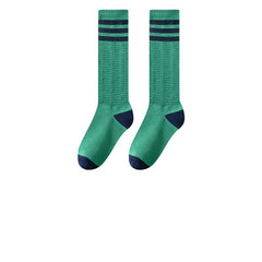 New Pressure Mesh Eyelets Women's Striped Hollow Calf Socks