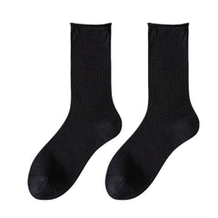 Summer Socks For Children Fungal Edge Thin Mesh Loose Mouth Stacked Breathable Middle Tube Socks