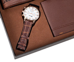 Wallet Leather Belt Set Hot Selling Creative Combination Set Men Watches