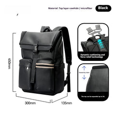 New Casual Lightweight Leather Mens Backpack