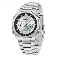 Dual-display Multi-function Summer-time Mens Watch