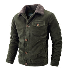 Men's Loose-Fit Fashionable Corduroy Jacket