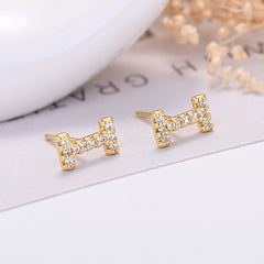 26-letter Zircon Earrings Uppercase Letters