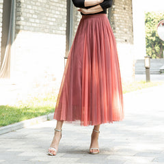 Women's Fashion Special Multicolor New Mesh Skirt