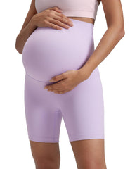 Maternity Capri Yoga Pants High-waisted Belly-supporting Seamless
