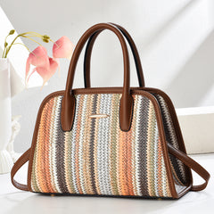 Contrast-color Commuter Handbag For Women