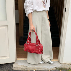 Retro Chic One-shoulder Tote Biker Bag Underarm Bag