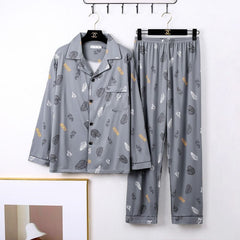 Minimalistischer Herren-Loungewear-Pyjama mit langen Ärmeln