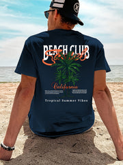 Beach Club Pattern Printed Men's Top