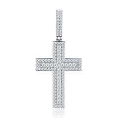 A Luxurious And Fashionable Minimalist Jewelry Pendant Necklace Set With Top-quality Moissanite, Made Of S925 Silver Electroplated With Platinum.