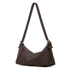 Vegetable-tanned Cowhide Hobo Bag With A Belt-attachable Design