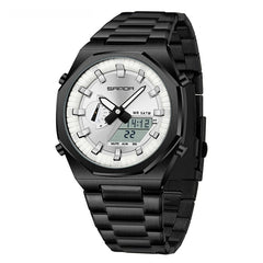 Dual-display Multi-function Summer-time Mens Watch