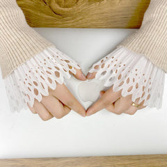 Sweater Sweater With Fake Sleeves, Cotton Sleeves, Women's Lace Cuffs, White Lace Shirt Sleeves