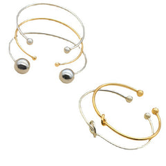 Punk Style Round Bead Knotted Bracelet Set