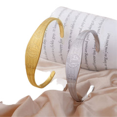 Chinese-style Patterned Hollow Titanium Steel Bracelet For A Noble Look