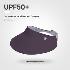 Wide-brimmed Brimless Sun Hat For Women UV-protective And Breathable