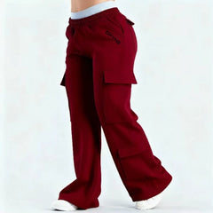 Fashionable Solid-Colored Casual All-Match Pants With Pockets