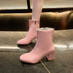 Women's Fashion Plus-Size Pointed-Toe High-Heel Ankle Boots