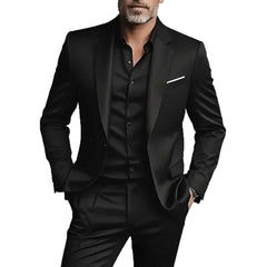 Men's Business-Casual Two-Piece Suit Set
