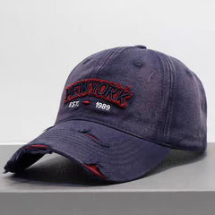 Embroidered Letter Denim Baseball Cap With A Soft Crown