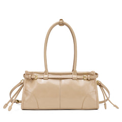 Casual All-Match Vintage Oil Wax Leather Handheld Underarm Bag