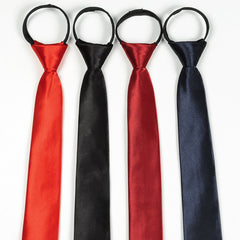 Lazy Zip Tie Men's Business Formal Shirt Accessories Narrow