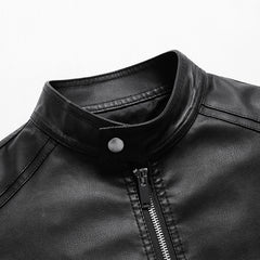 Men's PU Leather Jacket For Spring And Autumn