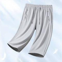 Summer Couple High-Elastic Ice Silk Quick-Drying Pants