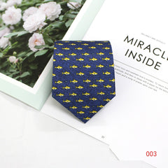 Casual Men's Tie Business Formal Wear 9CM Printed British Style Polyester Yarn Tie
